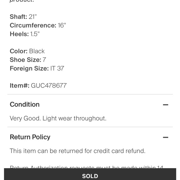 EUC Gucci black Suede Over knee boots, size 7/37. Gold hardware. - Picture 14 of 15